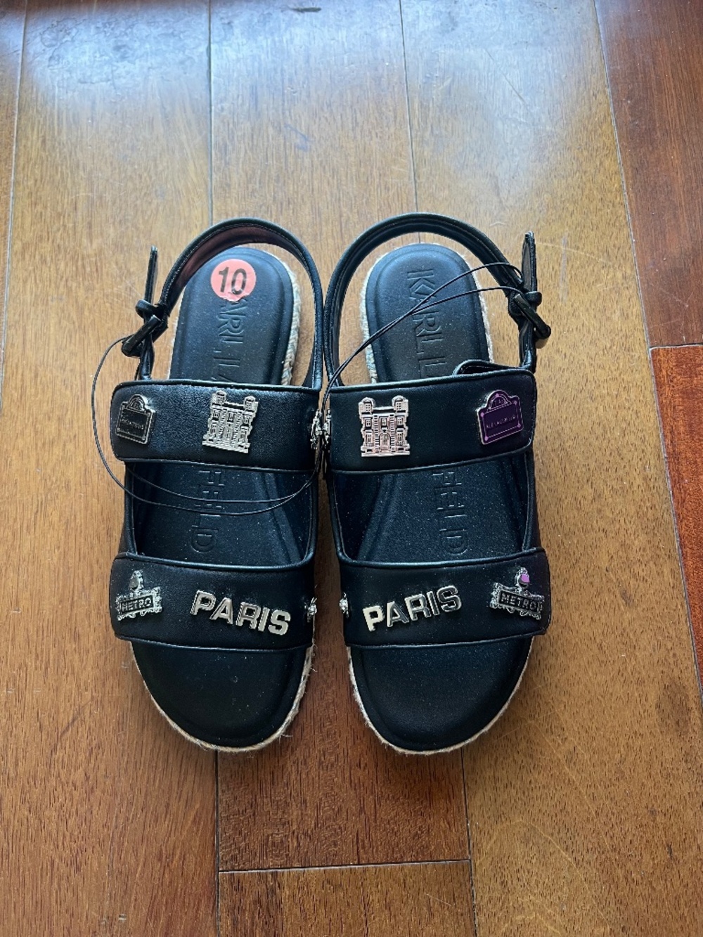 Karl Lagerfiels sandals size 10 Brand new